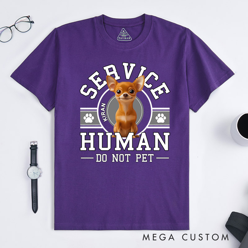 Personalized Dog Lover Service Human Cartoon T-Shirt