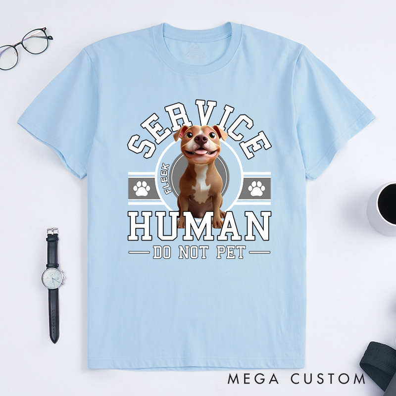 Personalized Dog Lover Service Human Cartoon T-Shirt