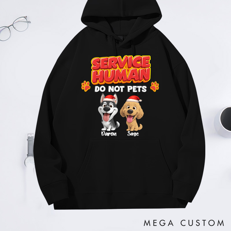 Personalized Dog Lover Service Human Christmas Hoodies