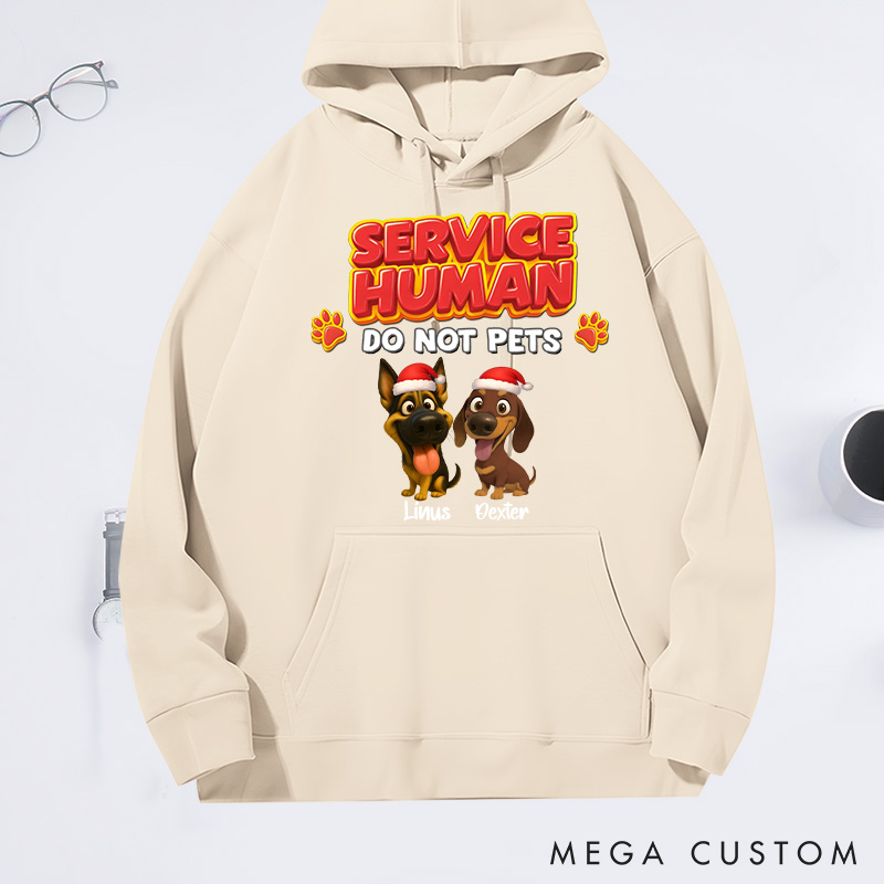 Personalized Dog Lover Service Human Christmas Hoodies