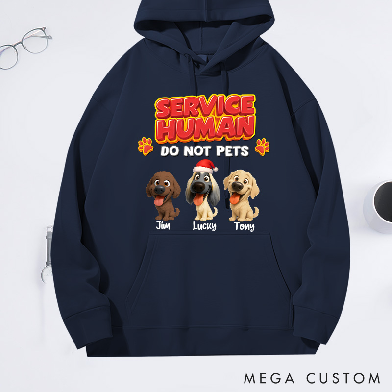 Personalized Dog Lover Service Human Christmas Hoodies