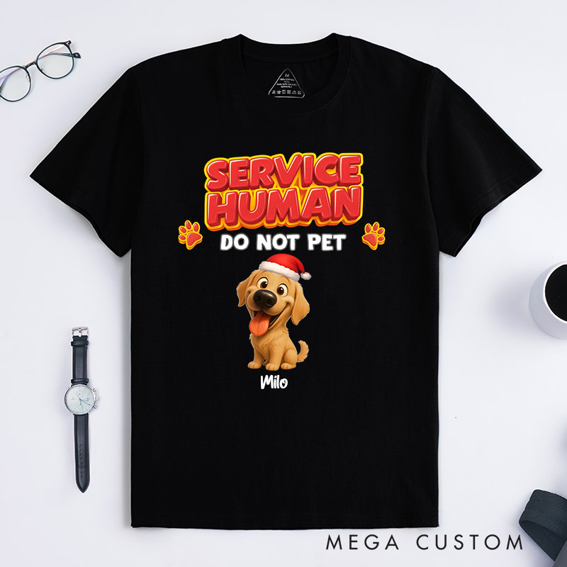 Personalized Dog Lover Service Human Christmas T-Shirt