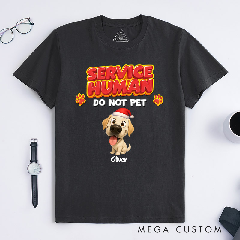 Personalized Dog Lover Service Human Christmas T-Shirt