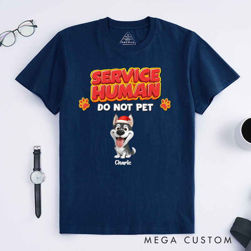 Personalized Dog Lover Service Human Christmas T-Shirt