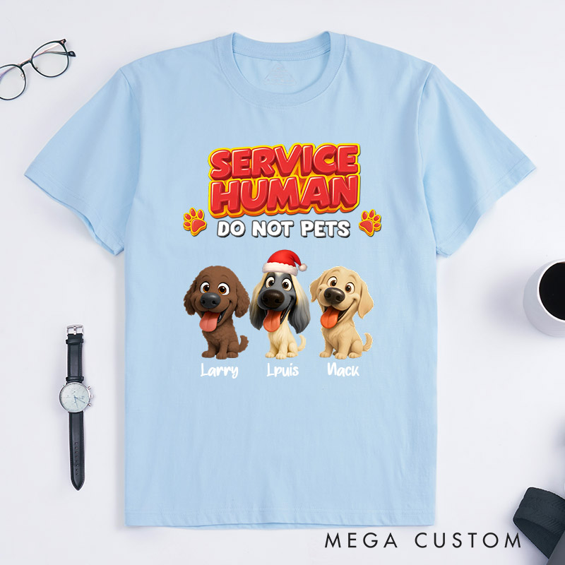 Personalized Dog Lover Service Human Christmas T-Shirt