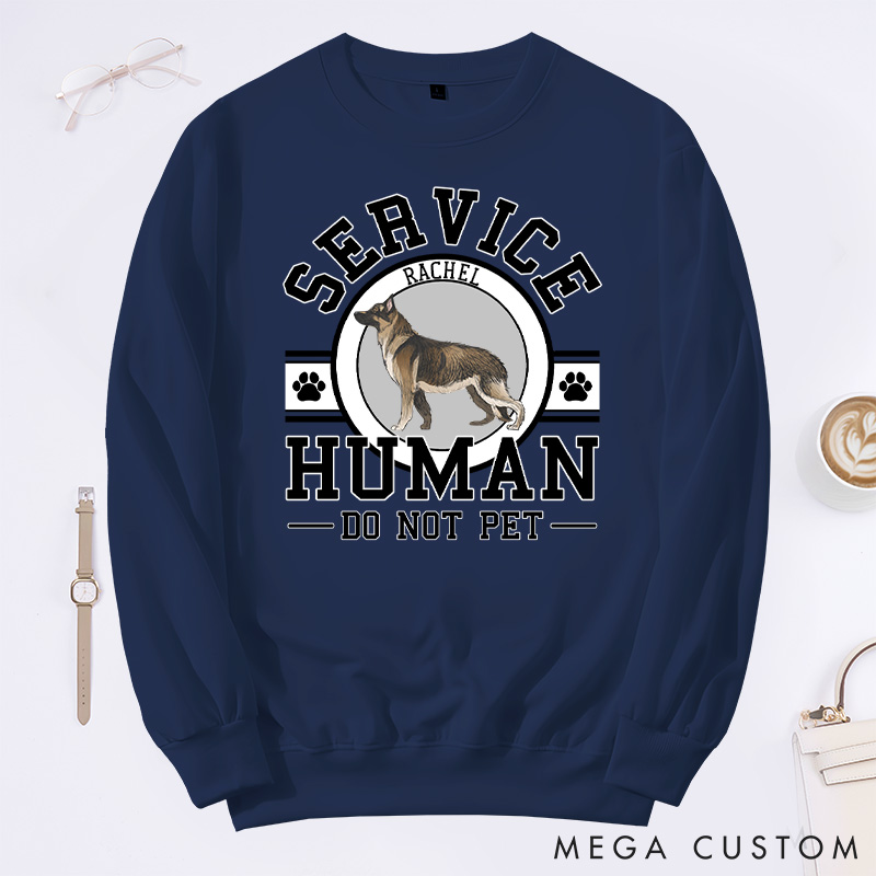 Personalized Dog Lover Service Human Classic Sweatshirts