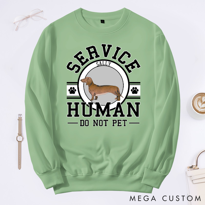 Personalized Dog Lover Service Human Classic Sweatshirts