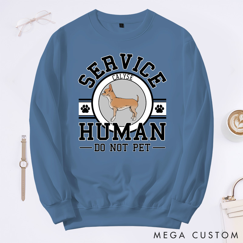 Personalized Dog Lover Service Human Classic Sweatshirts
