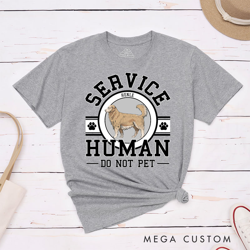 Personalized Dog Lover Service Human T-Shirt