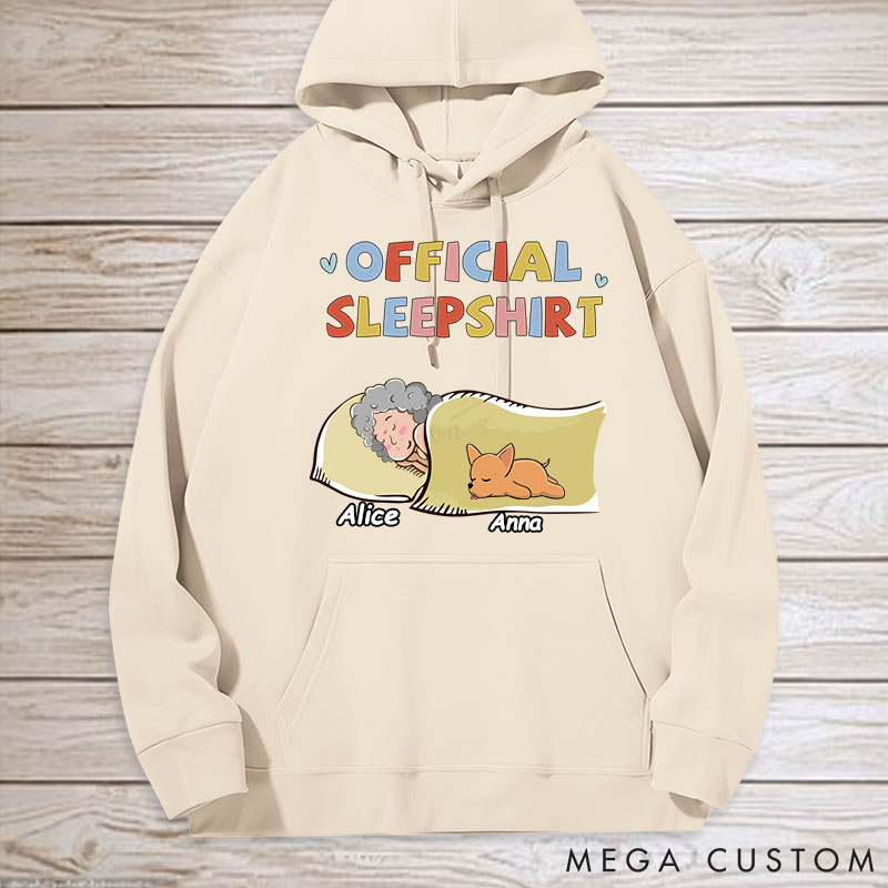 Personalized Dog Lover Sleeping Dog Hoodies