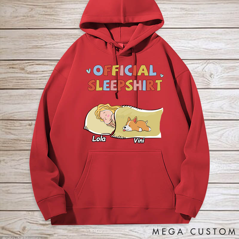 Personalized Dog Lover Sleeping Dog Hoodies