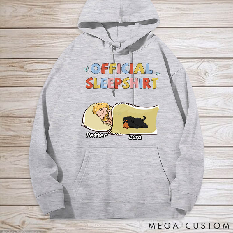 Personalized Dog Lover Sleeping Dog Hoodies