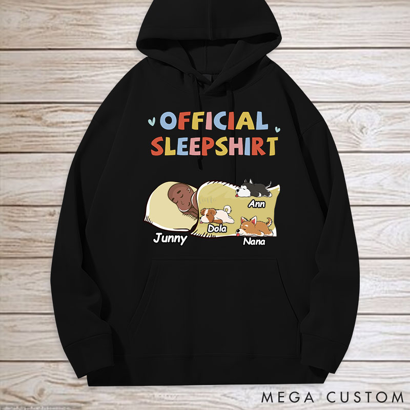 Personalized Dog Lover Sleeping Dog Hoodies