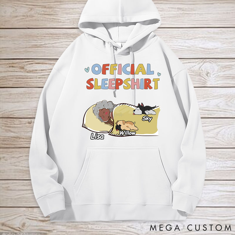 Personalized Dog Lover Sleeping Dog Hoodies