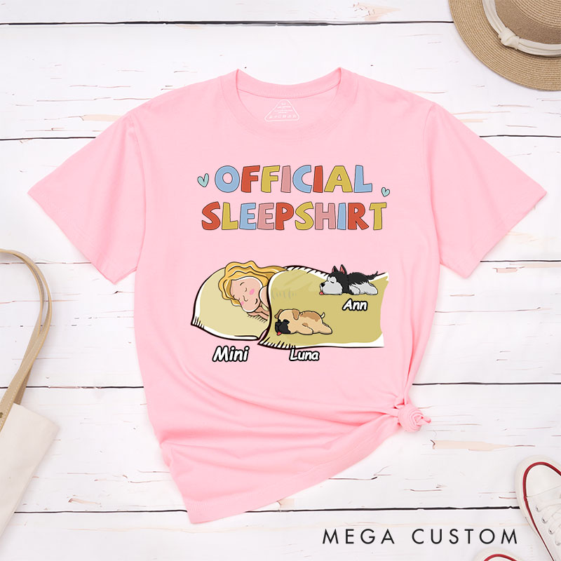 Personalized Dog Lover Sleeping Dog T-Shirt