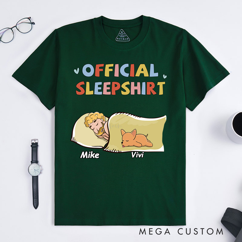 Personalized Dog Lover Sleeping Dog T-Shirt