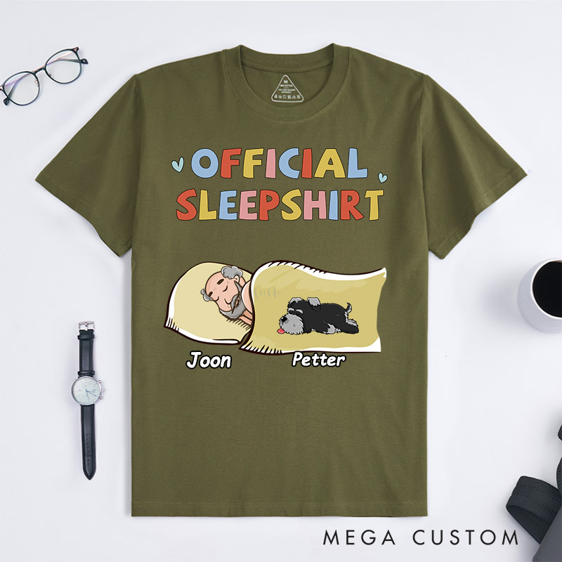 Personalized Dog Lover Sleeping Dog T-Shirt