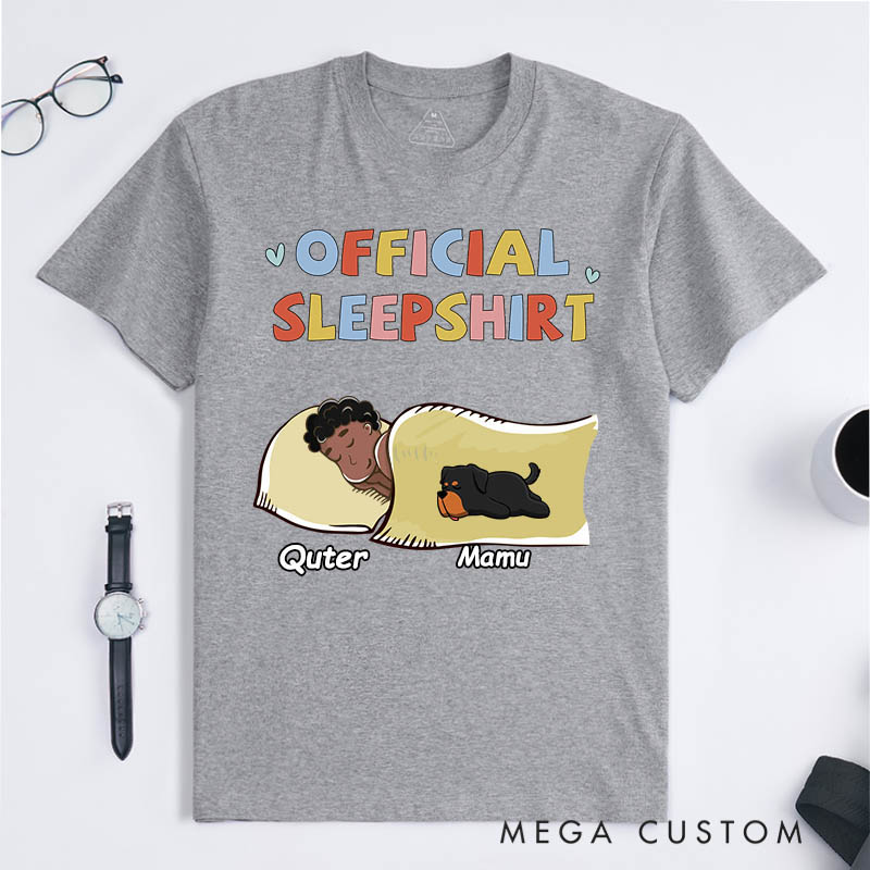 Personalized Dog Lover Sleeping Dog T-Shirt