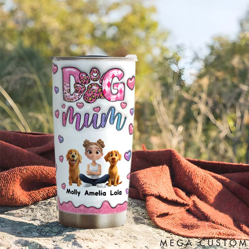 Personalized Dog Lover Sparkle with You Dog Mom 20oz Tumbler