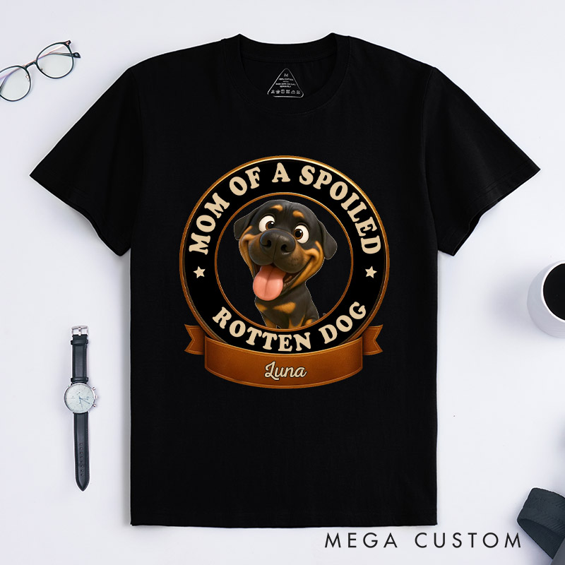 Personalized Dog Lover Spoiled Dog Mom T-Shirt