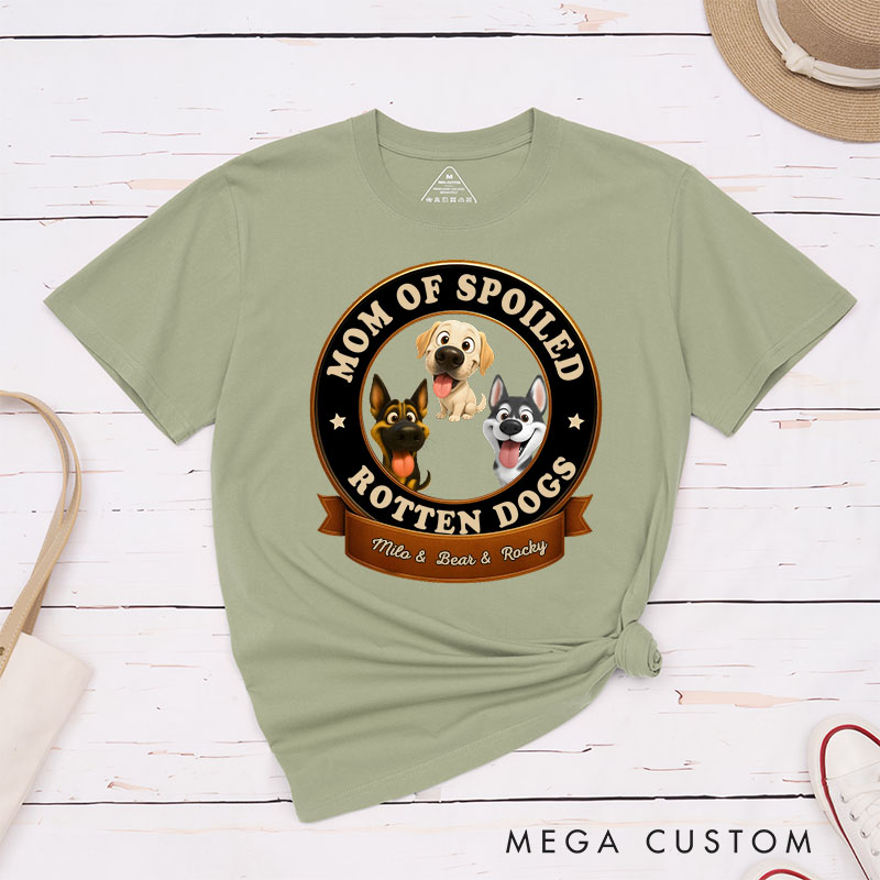Personalized Dog Lover Spoiled Dog Mom T-Shirt