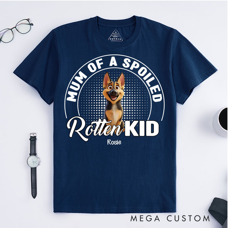 Personalized Dog Lover Spoiled Rotten Pet Chibi Cartoon Mom T-Shirt