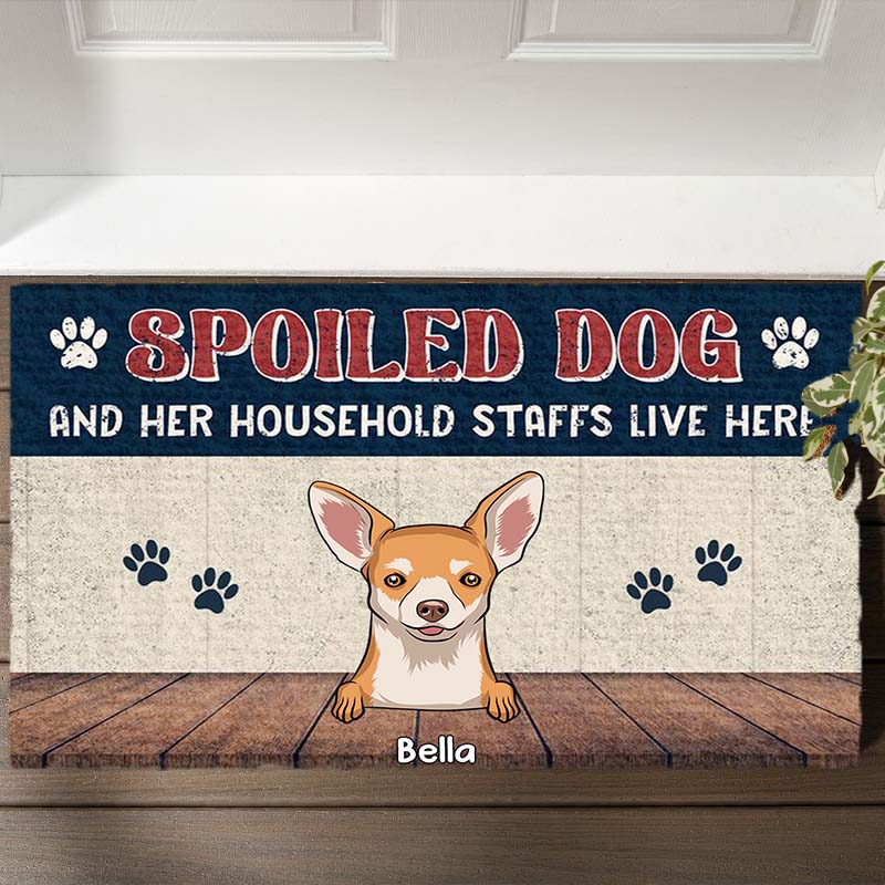 Personalized Dog Lover Spolied Dog Doormat