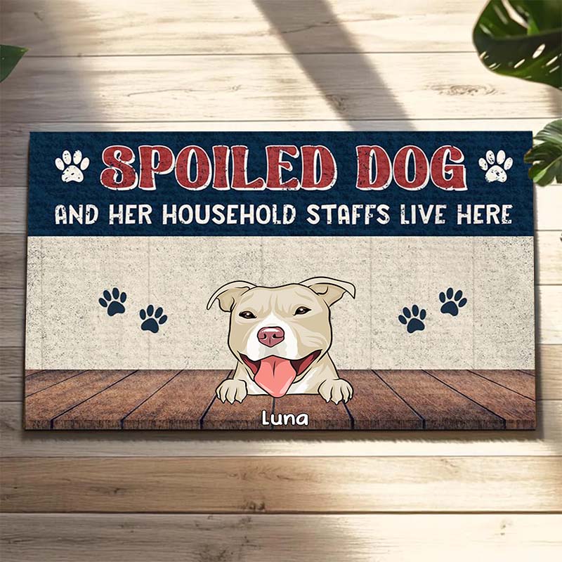 Personalized Dog Lover Spolied Dog Doormat