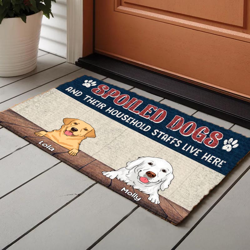 Personalized Dog Lover Spolied Dog Doormat