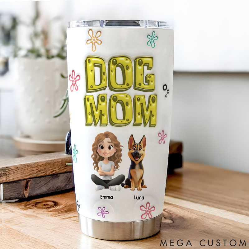 Personalized Dog Lover Sponge Dog Mom 20oz Tumbler