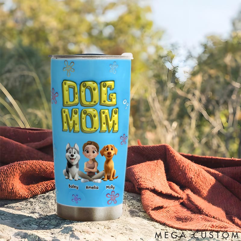 Personalized Dog Lover Sponge Dog Mom 20oz Tumbler