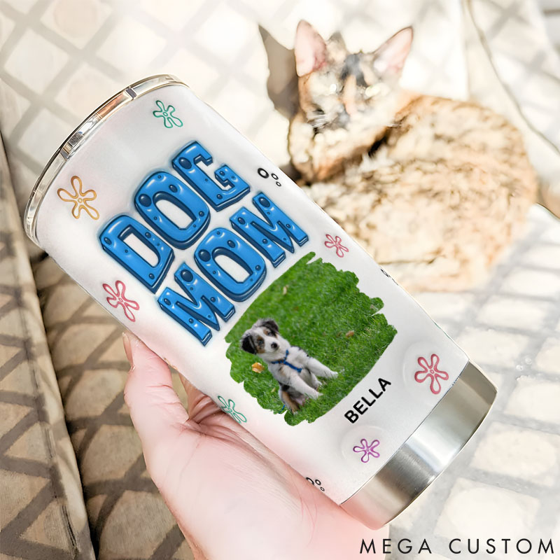Personalized Dog Lover Sponge Dog Mom Photo Version 20oz Tumbler