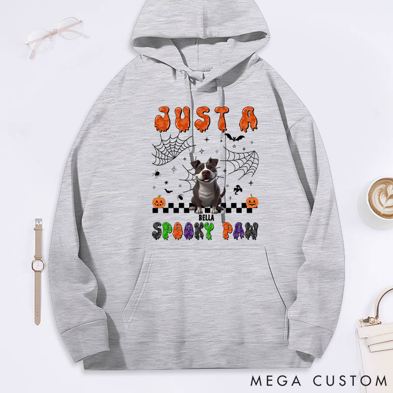 Personalized Dog Lover Spooky Paw Classic Hoodies