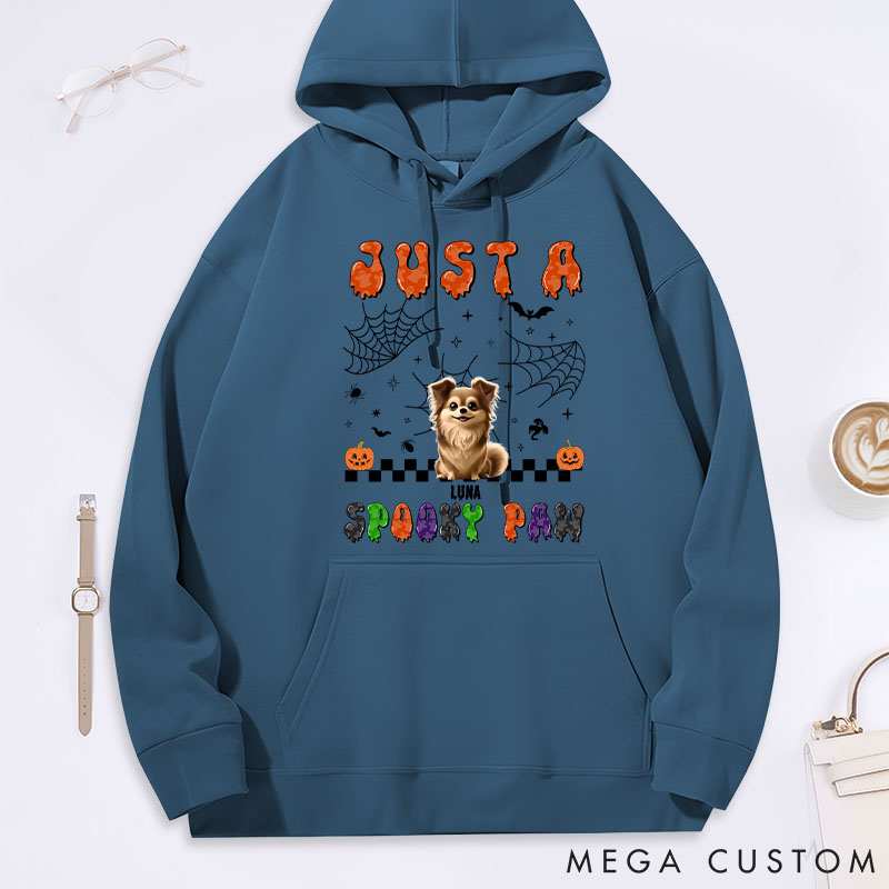 Personalized Dog Lover Spooky Paw Classic Hoodies