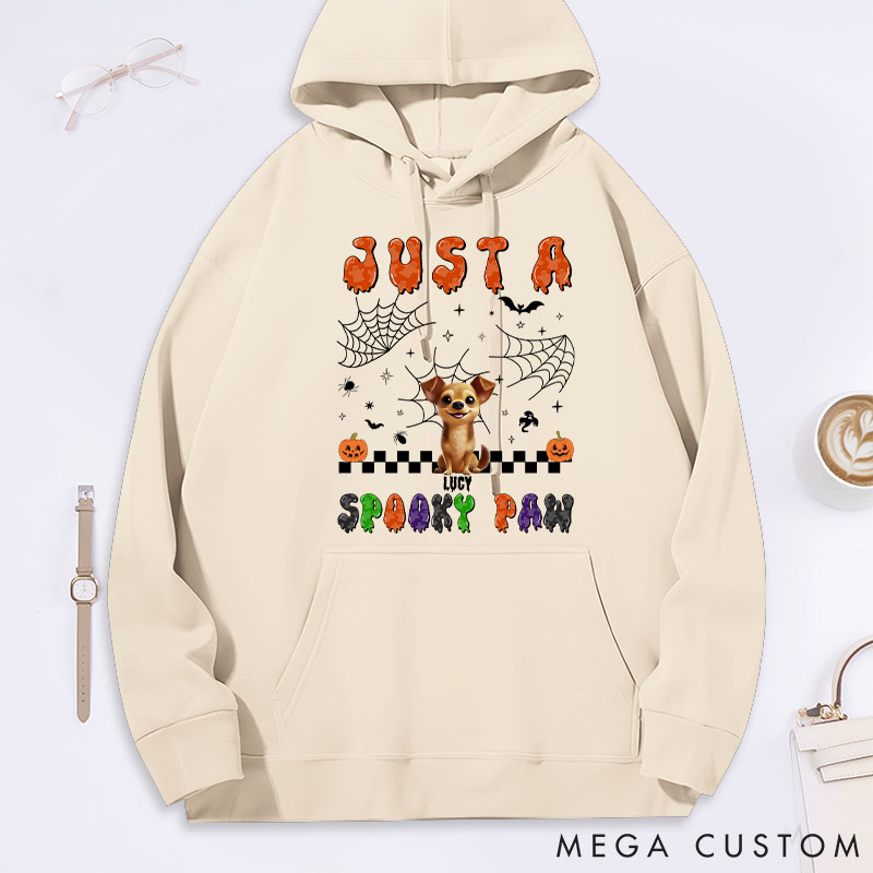 Personalized Dog Lover Spooky Paw Classic Hoodies