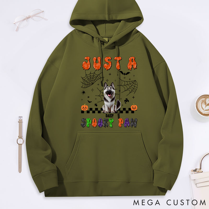 Personalized Dog Lover Spooky Paw Classic Hoodies