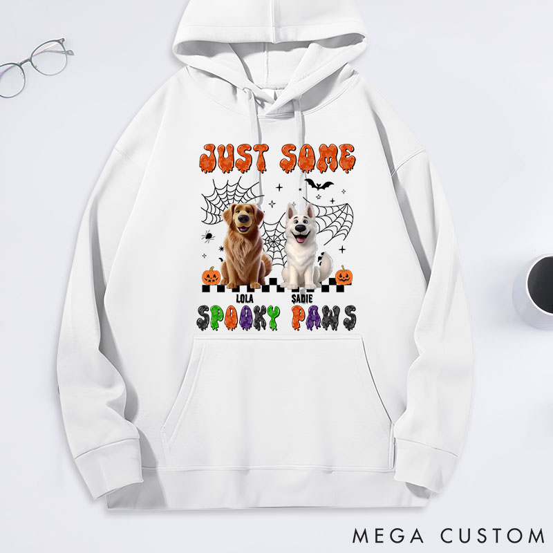 Personalized Dog Lover Spooky Paw Classic Hoodies