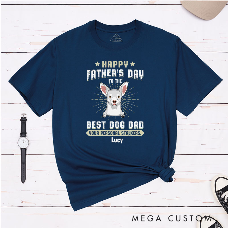 Personalized Dog Lover Stalkers Father‘s Day T-Shirt