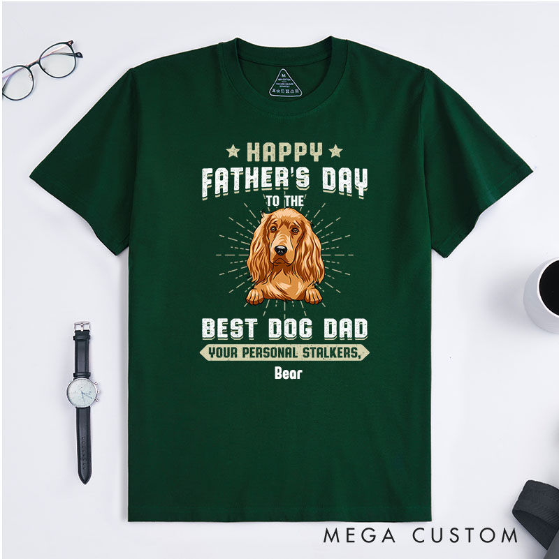 Personalized Dog Lover Stalkers Father‘s Day T-Shirt