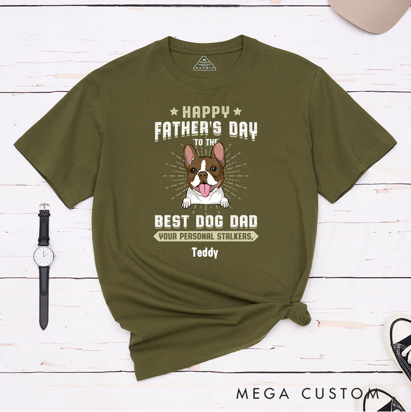 Personalized Dog Lover Stalkers Father‘s Day T-Shirt