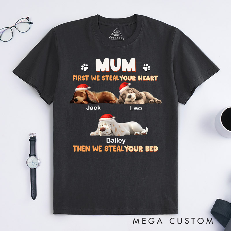 Personalized Dog Lover Steal Your Dog Parent Life T-Shirt