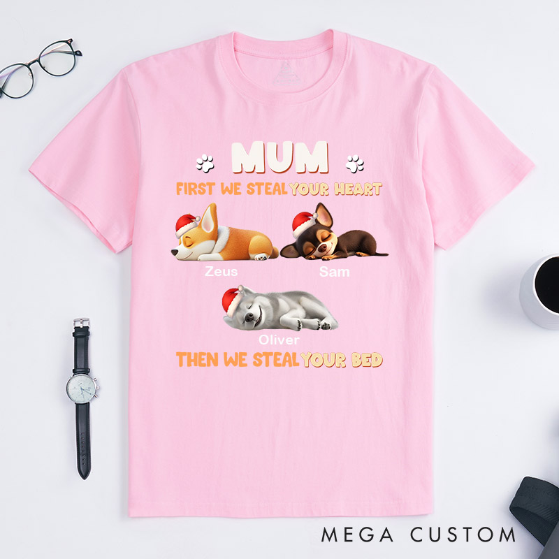 Personalized Dog Lover Steal Your Dog Parent Life T-Shirt