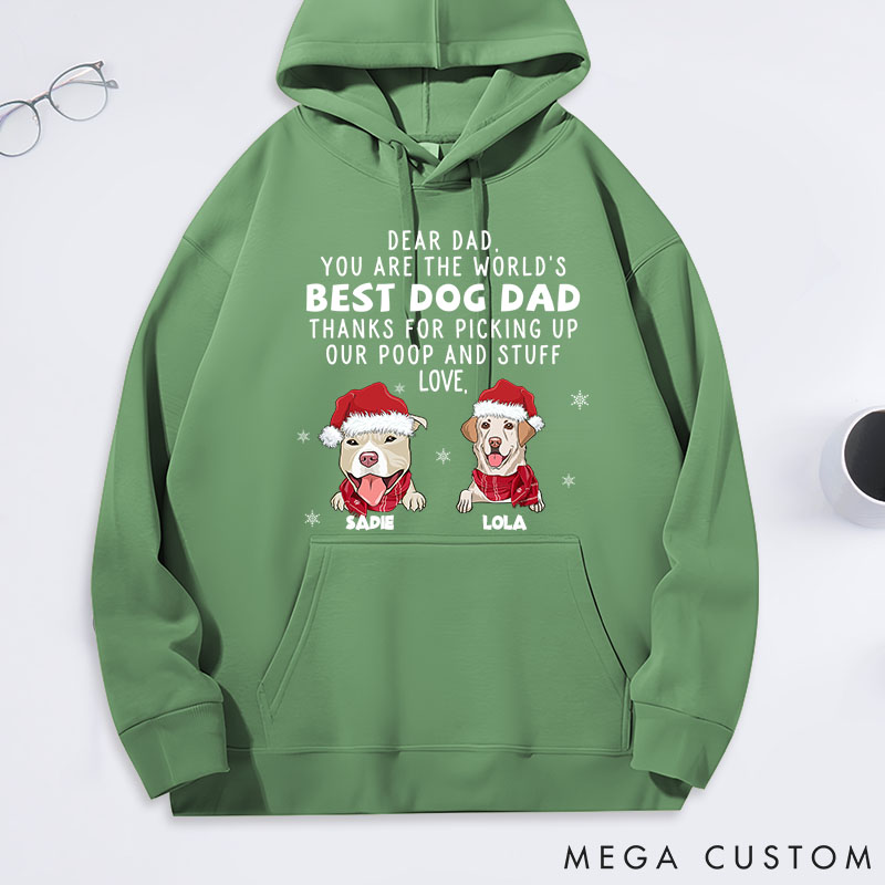 Personalized Dog Lover Thank You Dad Classic Hoodies