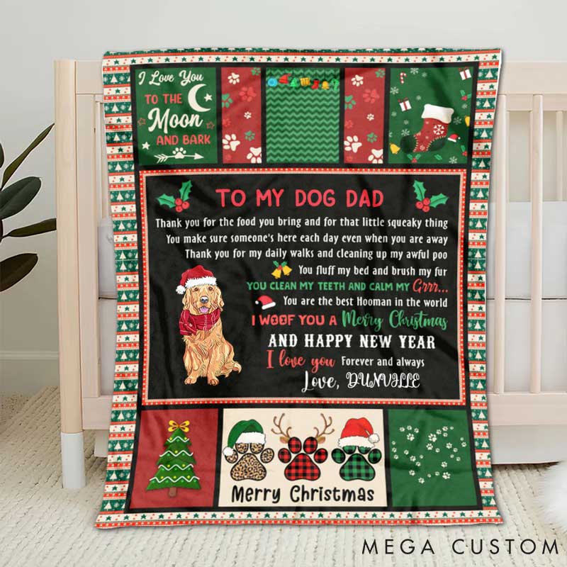 Personalized Dog Lover Thank You Hooman Throw Blanket