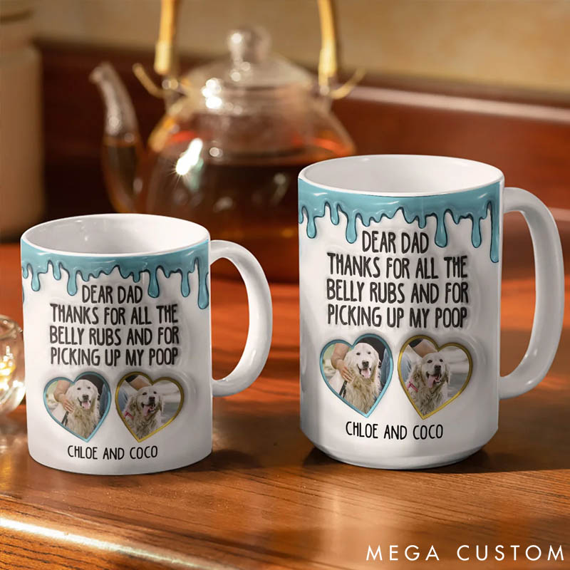 Personalized Dog Lover Thanks for All the Belly Rubs Mugs