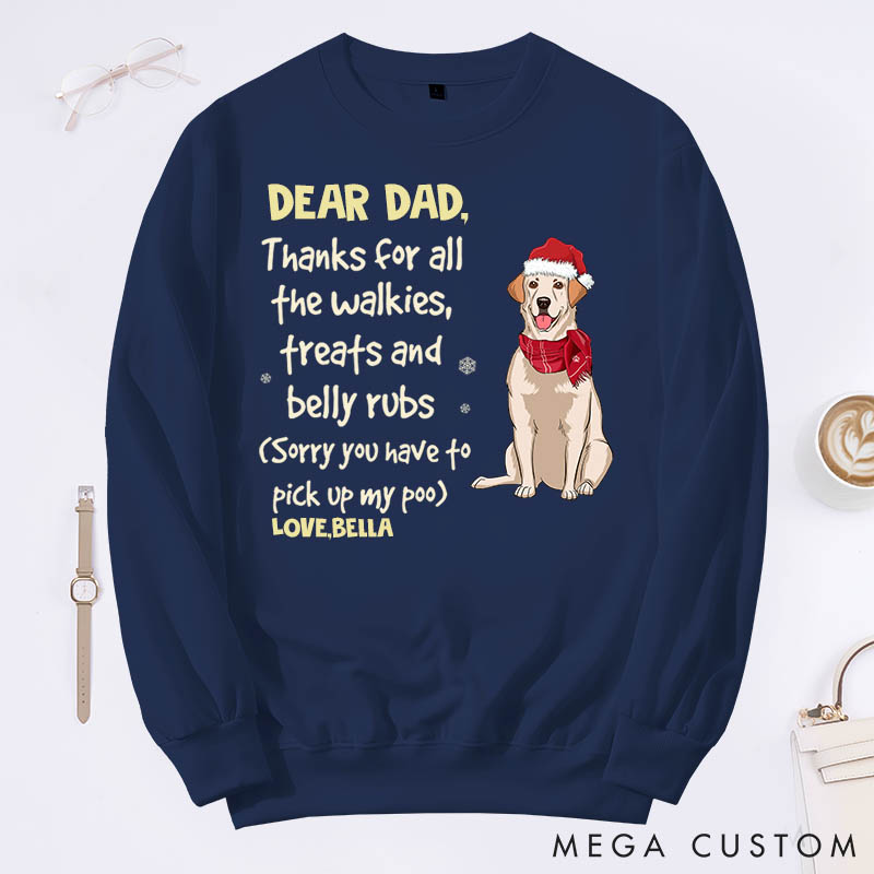 Personalized Dog Lover Thanks for All the Walkies Treats Sweatshirts