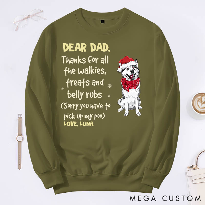 Personalized Dog Lover Thanks for All the Walkies Treats Sweatshirts