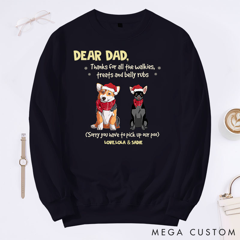 Personalized Dog Lover Thanks for All the Walkies Treats Sweatshirts