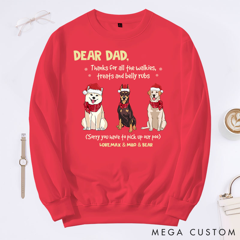 Personalized Dog Lover Thanks for All the Walkies Treats Sweatshirts