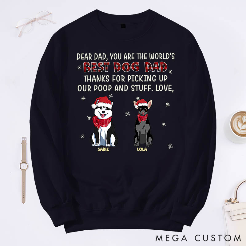 Personalized Dog Lover Thanks for Picking Up My Poop Dad Version Sweatshirts